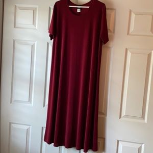 2XL Jostar midi dress wine